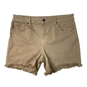 Carly Jean Los Angeles Tan Jean Shorts